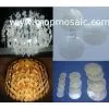 White Capiz Mother of Pearl Shell Tile/white Mother of Pearl Shell Circle; thumbnail-1