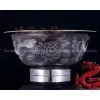 Silver Bowl - Large Bowl With a Dragon and a Phoenix thumbnail-1