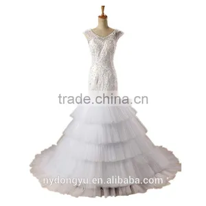 Women White Trailer Dress Party Dress Wedding Dress/ yg Flower xx Cake Tower Tail Maxi Bridal Dress/evening Long Maxi Dress thumbnail-1