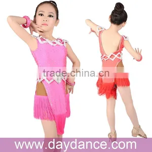 2017 Fringed Girls Child Ballroom Latin Dance Costumes For Kids thumbnail-1