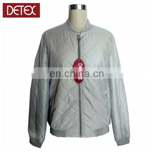 Wholesale Clothing Quilting Women Grey Bomber Jacket thumbnail-1