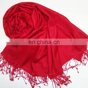 Plain Silk Pashmina Wool Shawls & Scarves thumbnail-1