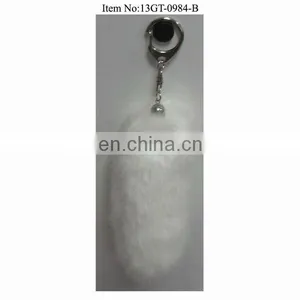 Fashion Soft White Fox Tail Fur Accessories, Fur Tail Keychain Accessory thumbnail-1