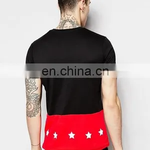 Red Printing Black o Neck Digital Printing Men Comfort Colors Tshirts thumbnail-2