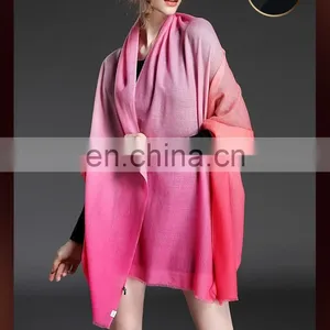 Factory Supply Lady Scarf 100% Double Sided Wool Scarf, Dubai Muslim Scarf thumbnail-4