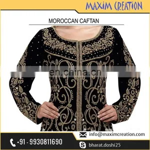 New Bling Hand Made Embroidery Kaftan Dress With Unique Design By Maxim Creation thumbnail-2