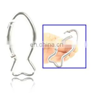 5pcs Fish Shape Aluminum Carabiner Colored Key Ring Keychain Snap Hook, Dimensions: 94.3mm x 45.4mm x 7.86mm thumbnail-1