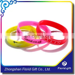 Debossed/Embossed Color Filled Silicon Wristband With Custom Logo for Promo thumbnail-2
