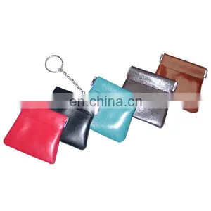 Manufacture Best Selling Leather Coin Case With Zipper Ring thumbnail-1