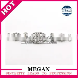 Triple Rhinestone Connector Headband Studded Elastic Stretch Fold Over Silver Buckle thumbnail-2