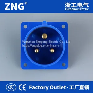 Industrial Plug Reverse 16A3P, Industrial Inlet Appliance 16A 2P+PE, Industrial Panel Plug thumbnail-1