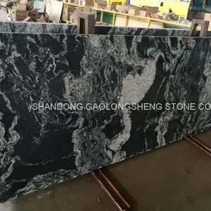 Black Landscape Granite,Royal Ballet,Negro Santiago Granite,black Waves Granite,black Granite Wall Pavings thumbnail-4