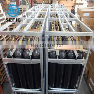 DNV Offshore Used Gas Cylinder Racks Manifolded Oxygen Cylinder Rack With 16/18 Cylinders thumbnail-5