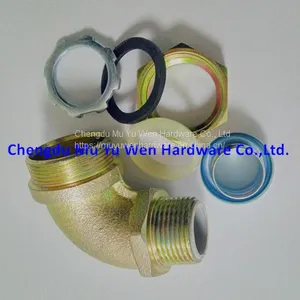 Liquid Tight 90 Degree Steel Conduit Gland Fitting thumbnail-1