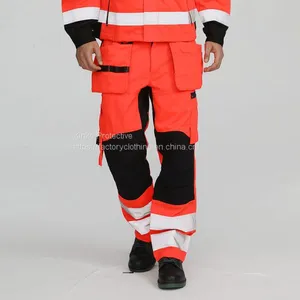 High Visibility Men's Flame Retardant Cargo Pants With Knee Pads thumbnail-1