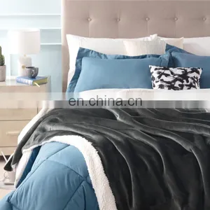 Polar Office Bedroom Convenient Sherpa Blanket With White Lamb thumbnail-2