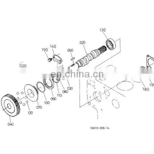Diesel Engine Parts V2003 19077-1617-3 Camshaft Assy thumbnail-1