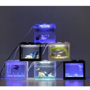 Acrylic Mini Fish Tank for Home and Office Aquarium Fish Tank 100% Brand New Aquariums thumbnail-4