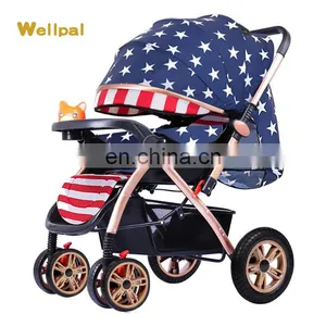 Aluminum Frame Good Quality Vogue Baby Stroller With Transparent Wheels thumbnail-4