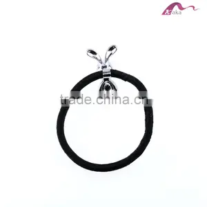 Wholesale Cute Korean Style Girls&Kids Big Pearl Rabbits Decorative Crystal Stone Elastic Hair Band Hair Rubber Rope Ornaments thumbnail-3