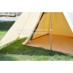 Double Layer Pyramid Teepee Tent Teepee Canvas Tent Manufacturer Double Door Indian Tent thumbnail-4