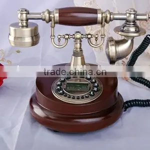 European Novelty Landline Wooden Antique Telephone thumbnail-1