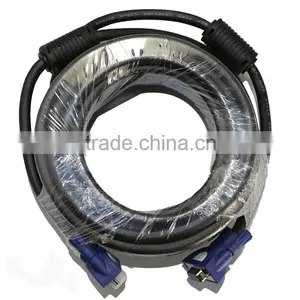 FCC CE CERTIFICATION 50m LONG VGA CABLE 3+4 MALE TO MALE COMPUTER MONITOR CABLE WITH HIGH PERFORMANCE thumbnail-2