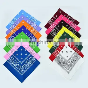 Wholesale Multifunctional Outdoor Sport Cycling Square Headband Bandanas Paisley Pattern Cowboy Scarf Cotton Bandana thumbnail-1