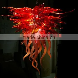 Decorative Red Blown Glass Chandelier For Sale thumbnail-1