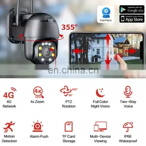 IP Camera Wireless 4G 4X Zoom Security Outdoor PTZ 5MP HD CCTV Dome Surveillance Cam Motion Tracking CamHipro thumbnail-3
