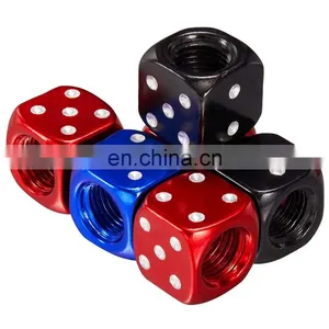 Aluminum Dice Valve Stem Caps, Wheel Rim Tire Stem Air Valve Dustproof Caps Universal Fir Car, Truck, Motorcycle, Bike thumbnail-1