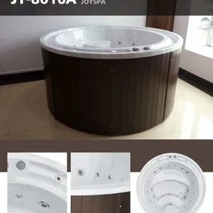 Round Modern Design Free Standing Outdoor Hydrotherapy Massage SPA Bath Hot Tub Acrylic Whirlpool Massage Bathtub thumbnail-5