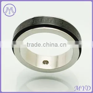 WCA Certificate Factory High Quality Stainless Steel Wide Band Finger Ring thumbnail-4