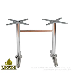 Hot Sale Low Price Double Legs Steel Pipe Table Base 304# Stainless Steel Table Frame thumbnail-1