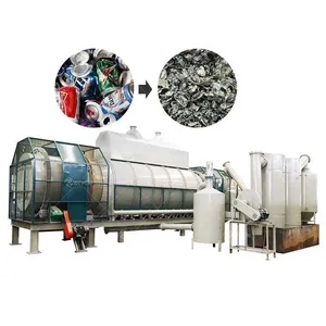 Professional Aluminium Carbonization Recycling Plant UBC Decoating Machine Cans Painting Removing Furnace Production Line thumbnail-1