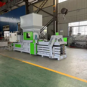 Horizontal Automatic 40T Waste Paper Film Compactor Recycling Machine thumbnail-1