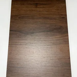 Black Walnut Color Paint-Free Decorative Veneer Panel E0 Eco Prefinished Wall Cabinet Cladding Board thumbnail-1