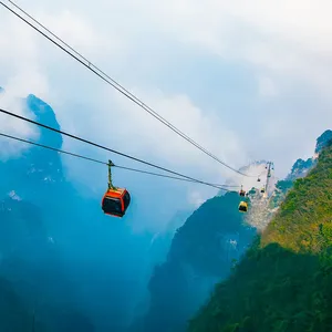 DQ Steel Aerial Teleferic Cableway Scenic Passenger Transport Eco-Friendly Gondola Lift System Outdoor Forest Ropeway Mountain Cableway thumbnail-4
