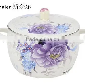 Fashinal Enamel Casserole With Decal Pattern thumbnail-1