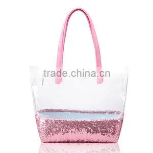Ladies Transparent Handbag/pvc Tote Bag/pvc Waterproof Bag Quality Choice thumbnail-5
