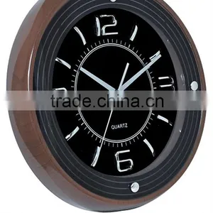 2014 New Design Plastic Material Wooden Wall Clock thumbnail-1