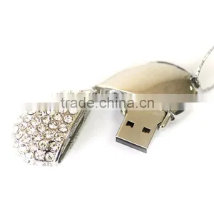Heart-shaped Jewelry USB Flash Disk, Heart Shape Crystal USB Flash Drive thumbnail-3