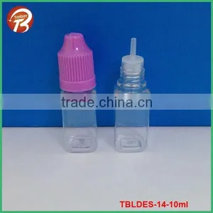 10ml 30ml PET Plastic Square E-liquid Bottle With Thin Dropper&childproof Cap thumbnail-2