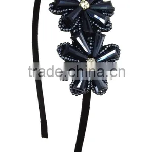 Beaded Double Flowers Hairband/Heanband thumbnail-1