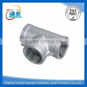 Made in China Casting Female Stainless Steel 316 3/4" Equal Tee thumbnail-4