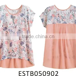 Ladies Printed Loose Short Sleeve T-shirt thumbnail-1
