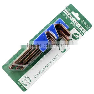 LAOA S2 Material 9pcs British System Magnetic Hexagonal Wrench 1.5-6mm LA313109 thumbnail-4