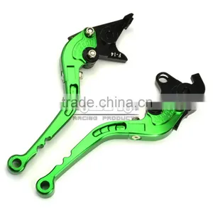 BJ-LS-009 High Performance 3D CNC Adjustable Folding Aluminum Motorcycle Brake Clutch Lever for Kawasaki ZX6R/636, ZX10R thumbnail-3