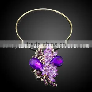 Fashion Rhinestone Jewelry Set ,crystal Flower Necklace thumbnail-1