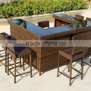 Home Bar Furniture / Outdoor Bar Table / Seaside Wicker Bar Stool Quality Choice thumbnail-2